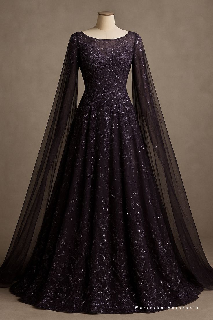 Midnight Lace Gown